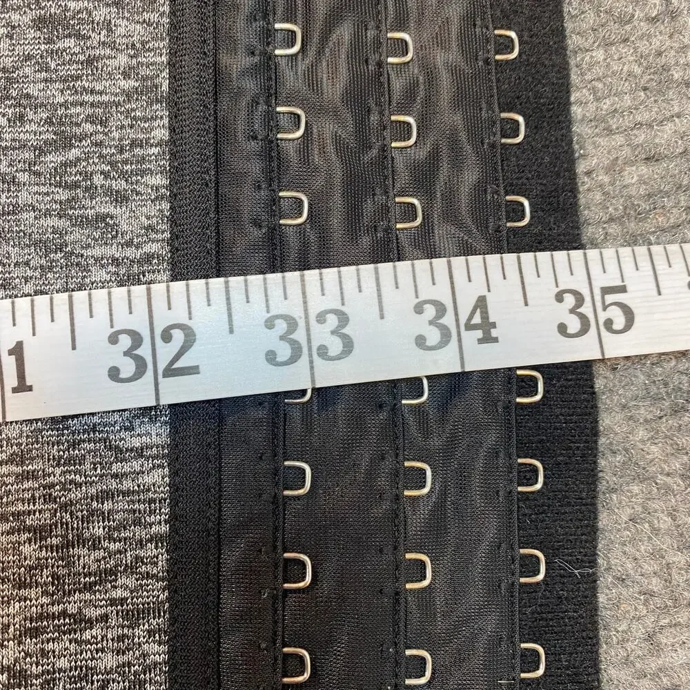 Waist Trainer Corset Tummy Control 3XL Zip Hook Eye Zip Boning Gray Neoprene